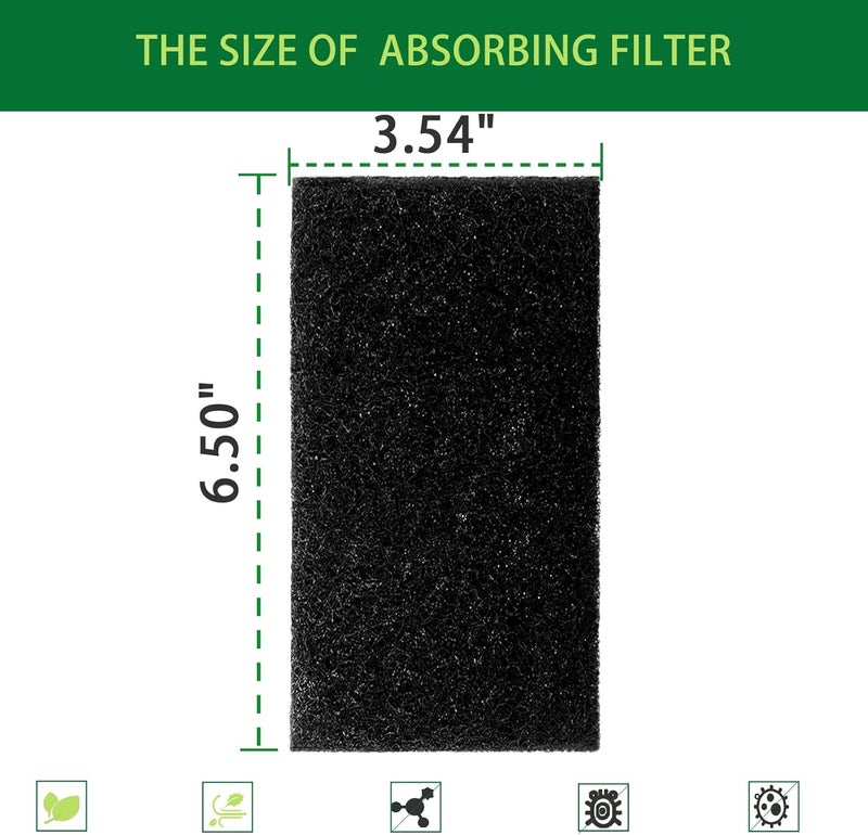 LOSUIN 6 Pack Universal Coconut Filters for Diaper Pail/Trash Can Activated Carbon Filter,Stick-On Diaper Pail Carbon Filters,Garbage Cans Coconut Filter Replacement - Image 4